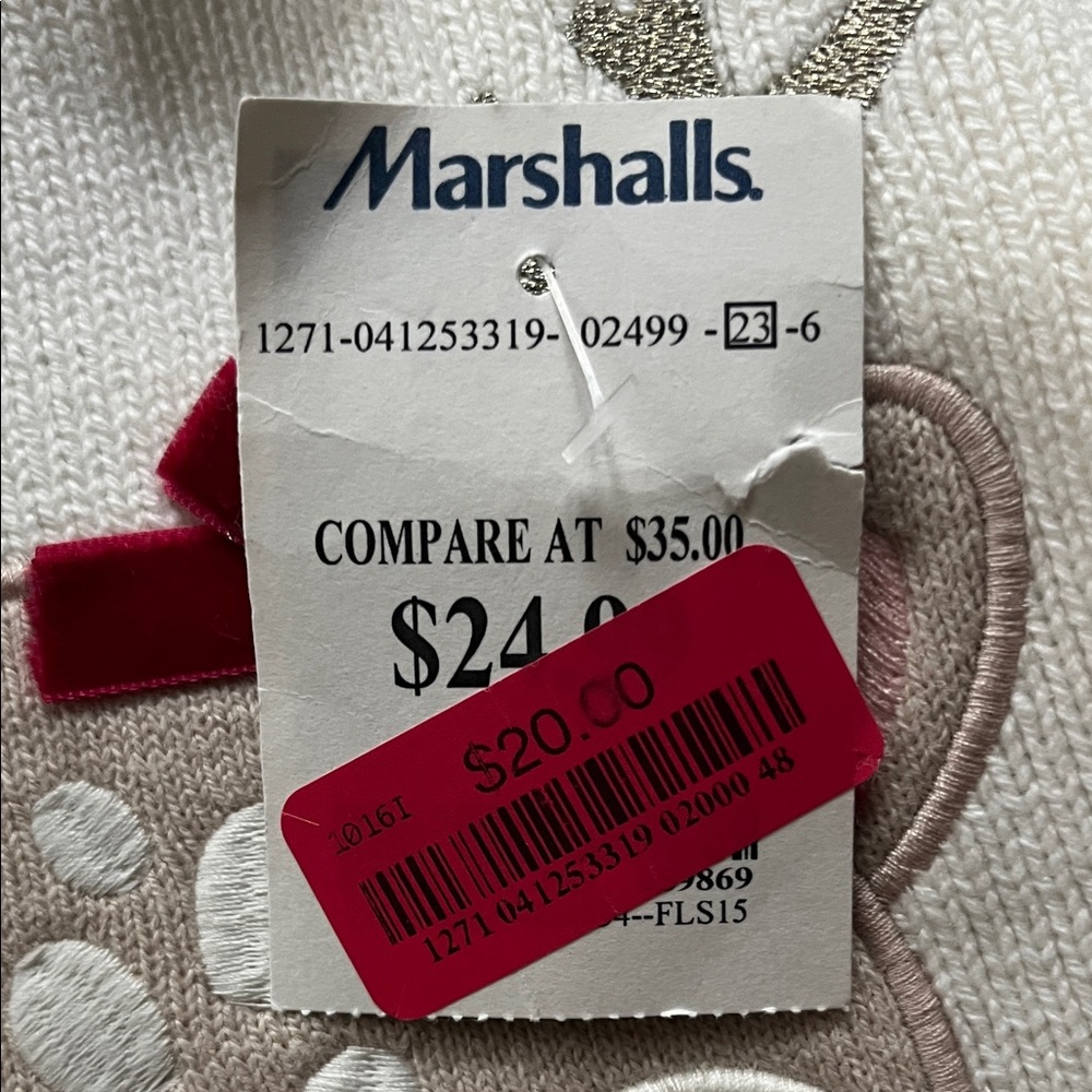 Cynthia Rowley Cream and Red Sweater - Picture 3 of 6